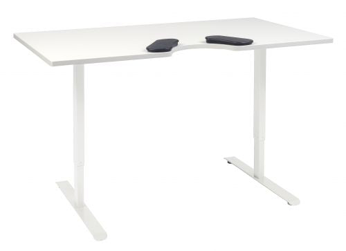 Höhenverstellbarer Tisch mit Bauchaussparung für Büro oder Home Office